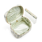 LUXE TRAIN 2 - Cosmetic Case PROVENCE with Green Pinstripe Liner