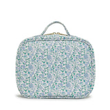 LUXE TRVL 2 Cosmetic Toiletry Case - HAMPTONS FLORAL with Chambray Pinstripe Liner