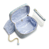 LUXE TRAIN 2 - Cosmetic Case HAMPTONS FLORAL with Chambray Pinstripe Liner