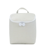 TAKE AWAY INSULATED LUNCH BAG - GINGHAM PEARL GREY