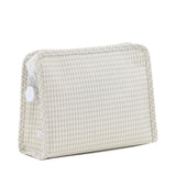 ROADIE MEDIUM Zip Pouch - GINGHAM PEARL GREY