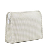ROADIE LARGE Zip Pouch - GINGHAM PEARL GREY