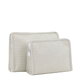 ROADIE LARGE Zip Pouch - GINGHAM PEARL GREY