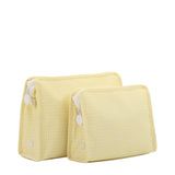 ROADIE LARGE Zip Pouch - GINGHAM BUTTERCUP