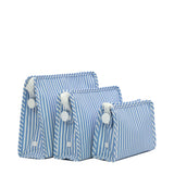 ROADIE MEDIUM Zip Pouch - PIMLICO STRIPE CHAMBRAY