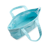 MEDIUM TOTE - COATED CANVAS LAKE BLUE