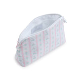 GOODIE COSMETIC BAG - RIBBON FLORAL PINK