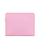 ROADIE LARGE Zip Pouch - GINGHAM PINK