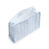 ROADIE LARGE Zip Pouch - RIBBON FLORAL BLUE