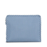 ROADIE LARGE Zip Pouch - RODEO CHECK INDIGO
