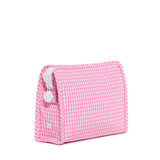 ROADIE MEDIUM Zip Pouch - GINGHAM PINK