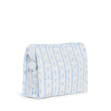 ROADIE MEDIUM Zip Pouch - RIBBON FLORAL BLUE