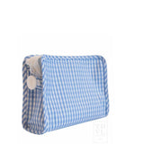 ROADIE SMALL Zip Pouch - GINGHAM SKY