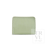 ROADIE MEDIUM Zip Pouch - GINGHAM MOSS