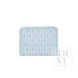 ROADIE SMALL Zip Pouch - PETITE FLEUR BLUE