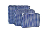 ROADIE LARGE Zip Pouch - GINGHAM ROYAL