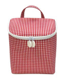 TAKE AWAY INSULATED LUNCH BAG - GINGHAM RED