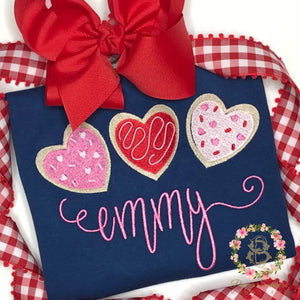 Girl's Valentine Shirt with Cookies