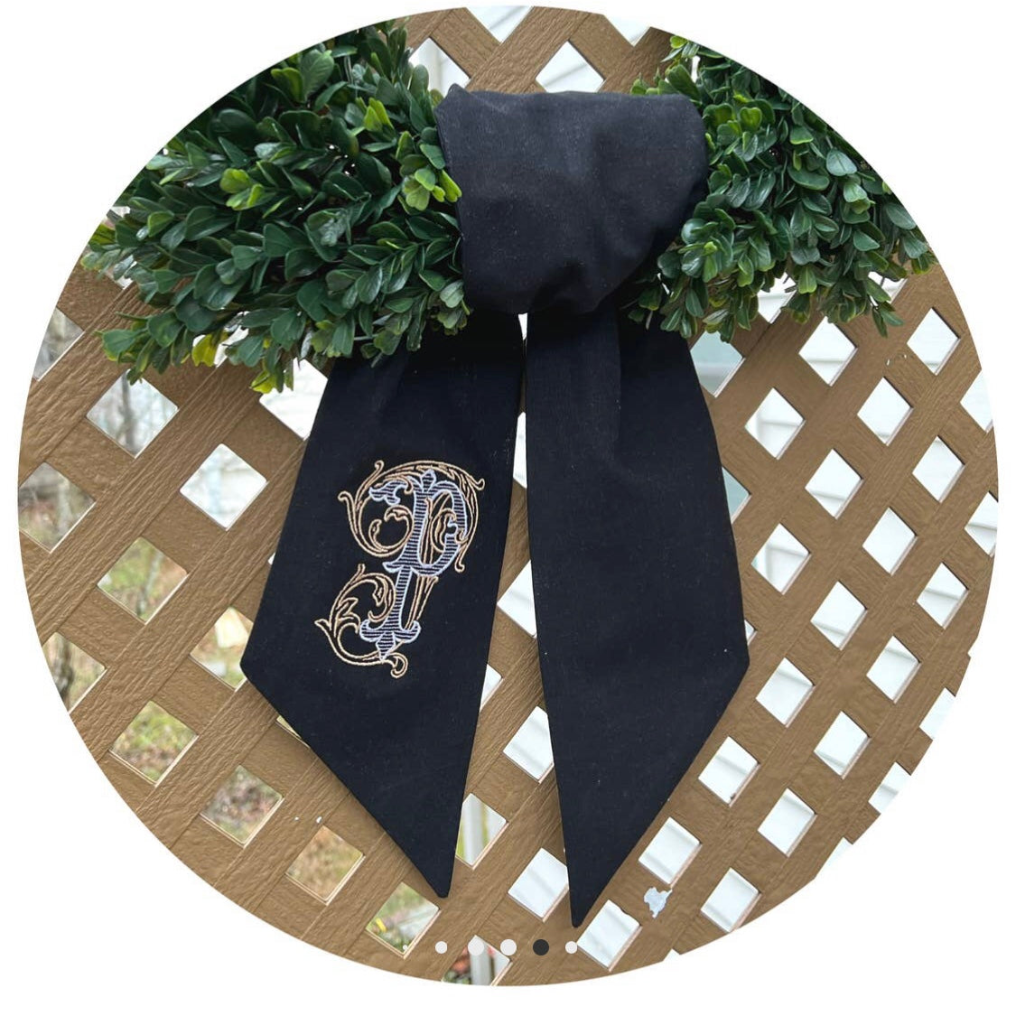 Green Linen Wreath Sash – Mere Fille Designs