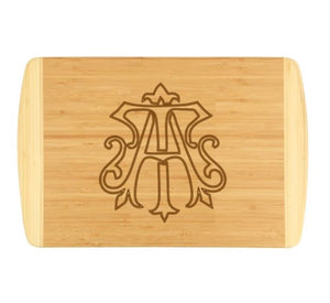 Monogram Chic - 2 Letter Monogrammed Two Tone Cutting Board